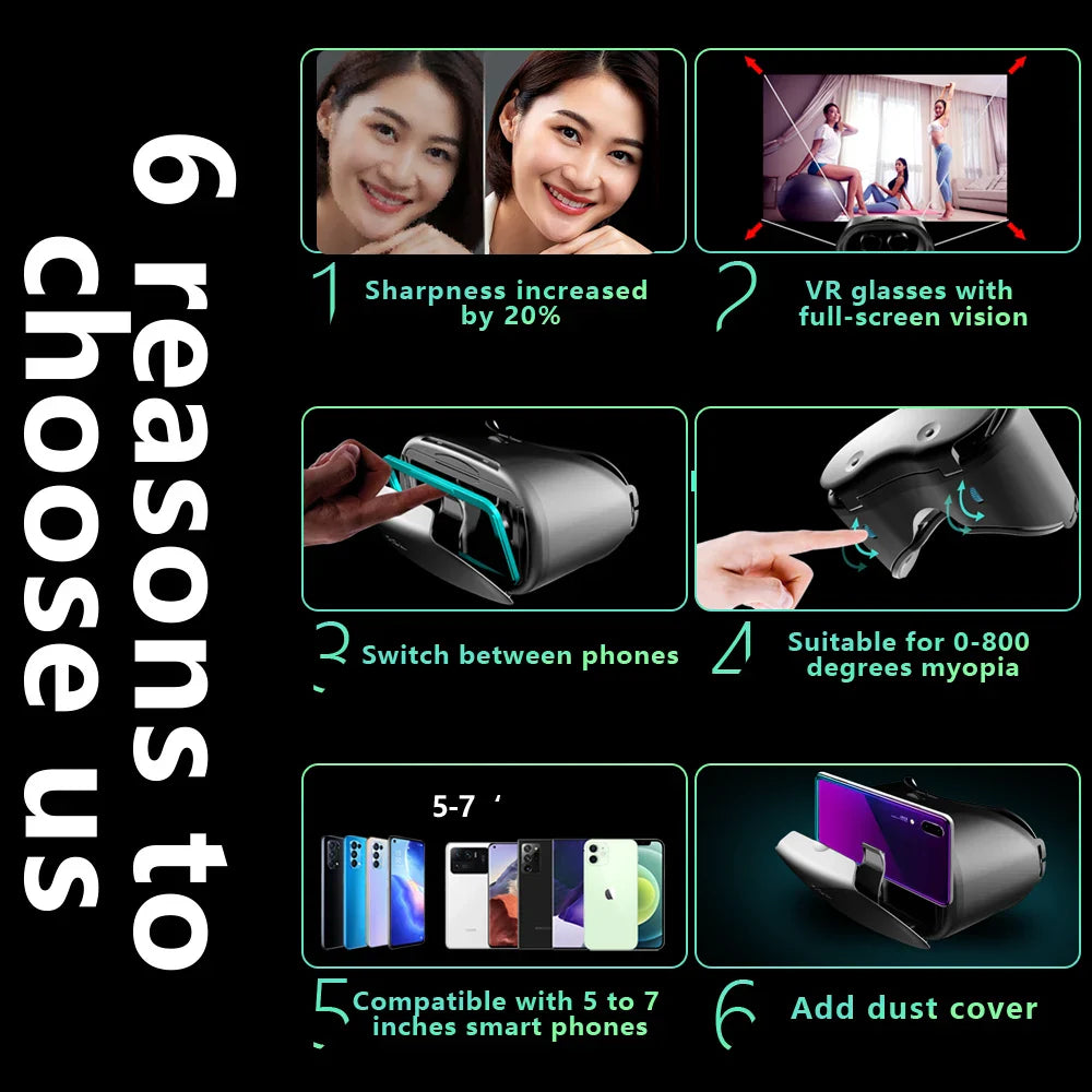 3D Virtual Reality VR Glasses