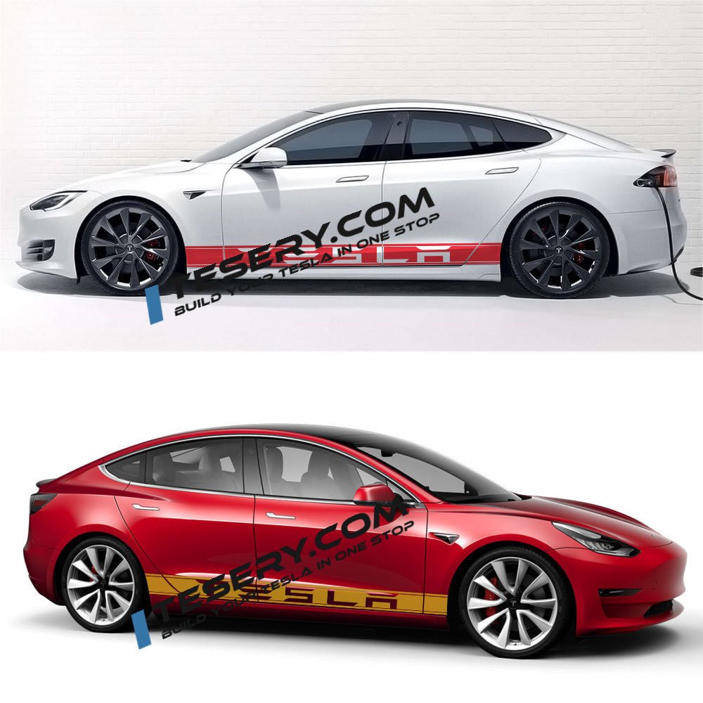 Side Skirt Stripe Decals (2-Pack) | 3 Styles | Multiple Colors | Scratch Protection