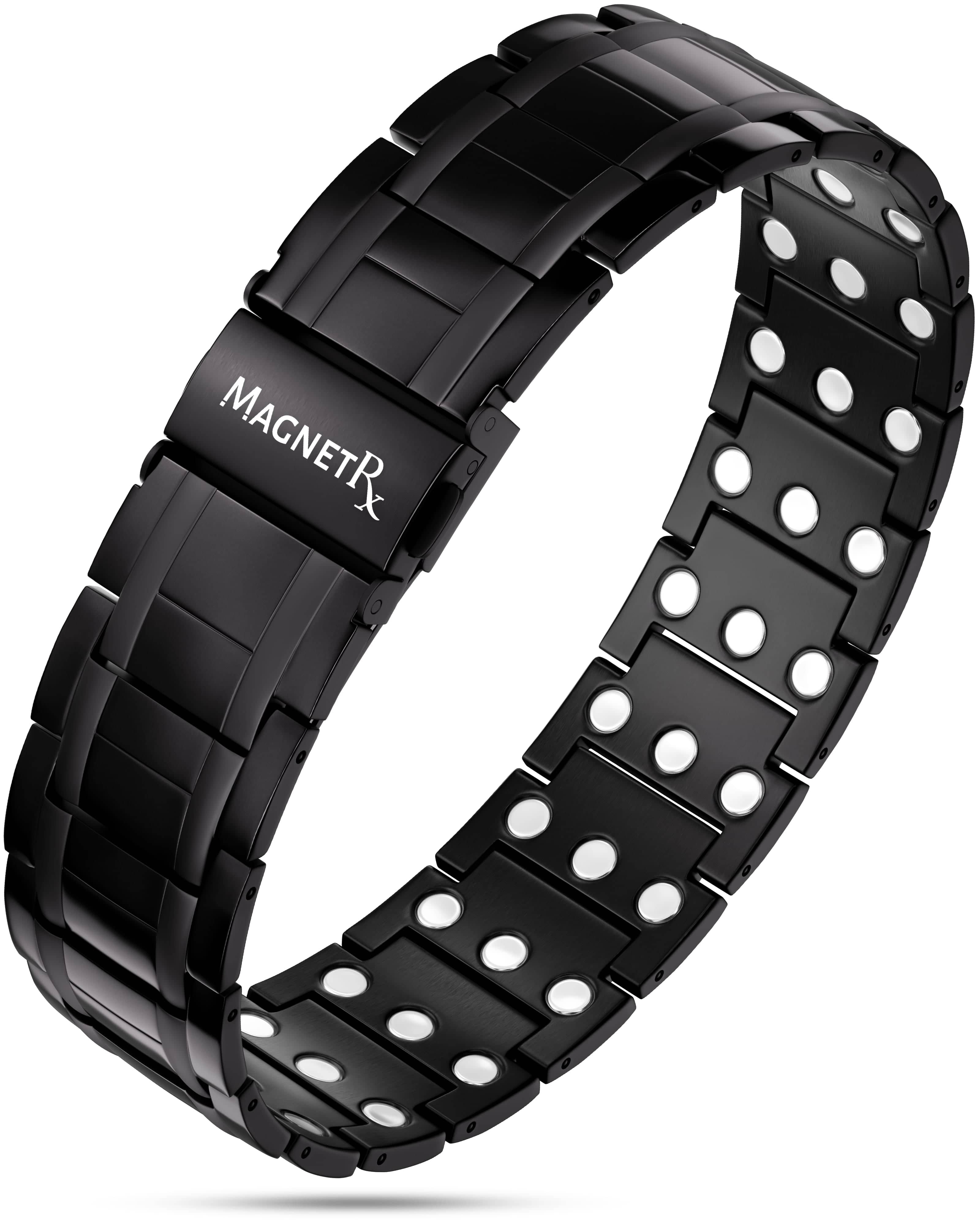 3x Strength Titanium Magnetic Bracelet for Men (Black)