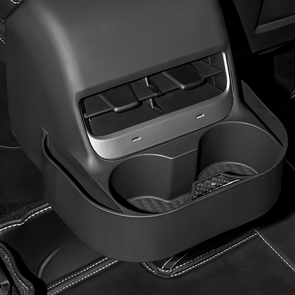 Rear Air Vent Cup Holder Storage Box For Tesla Model 3/Y