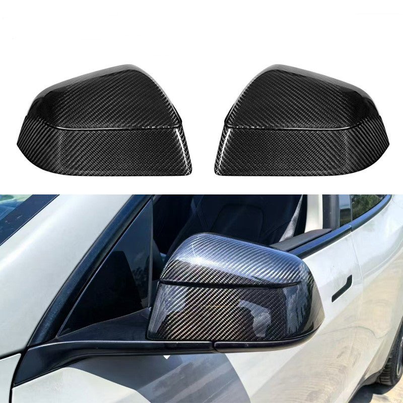 Carbon Fiber Mirror Covers for Model 3 / Y | Juniper Style | 3 Finishes | 3M Adhesive